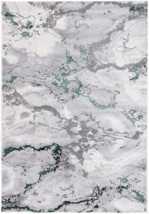 Ковер SAFAVIEH, 161 x 229 см, Craft Collection, Grey & Green, современный абстрактный дизайн, не линяет и прост в уходе, идеален для помещений с высокой проходимостью в гостиной, спальне (CFT860G)