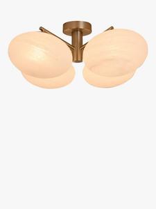 Caleb 4 Arm стеклянный шар полупотолочный светильник MADE, Silver