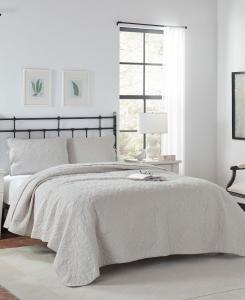 Комплект из двух двусторонних хлопковых стеганых одеял felicity, размер twin. Laura Ashley, Gray