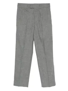 Брюки из шерсти со стрелками Paolo Pecora, серый