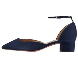 AQUAZZURA Туфли-лодочки Asha Pump на высоком каблуке 3,5 см, женские, синие