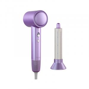 Фен для сушки волос High Velocity 1600W с отрицательными ионами для домашнего использования, автоматический завивка 25108 HDB, фиолетовый