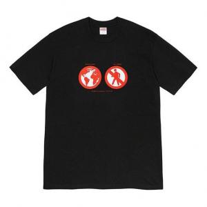 Футболка fw19 week 1 save the planet tee earth short sleeve black Supreme, черный