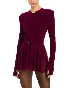 Обычное расклешенное платье для пиклбола Kamali Norma Kamali, фиолетовый