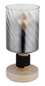 Настольная лампа Globo серый, прозрачный диаметр/высота: 12/25,4 см