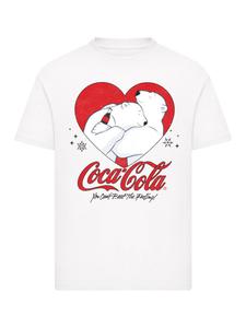 Футболка Coca Cola Hugging Bears белого цвета F4NT4STIC