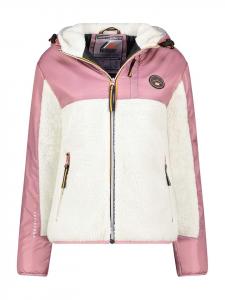 Флисовая куртка "Улиссим" розового/белого цвета. Geographical Norway