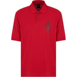 ARMANI EXCHANGE Футболка-поло AE FW24 мужская красная