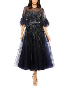 Платье вечернее Mac Duggal с рукавами-иллюзиями