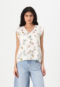 Блуза PCNYA V NECK Pieces, слоновая кость