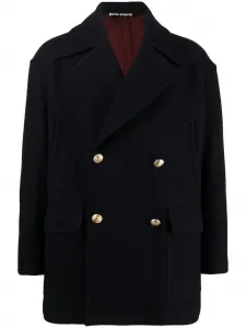 Пальто с вышивкой PALM ANGELS, синий