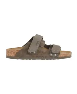 Анатомические замшевые сандалии с пробковой вставкой Birkenstock, серый