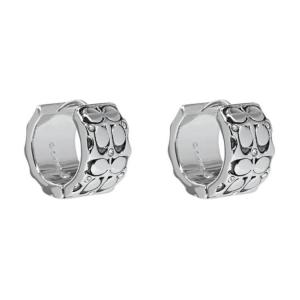 Серебряные металлические серьги для женщин COACH, серебряный