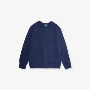 Свитшот из хлопкового трикотажа с вышитым логотипом для мальчиков Polo Ralph Lauren, синий