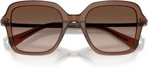 Женские квадратные солнцезащитные очки Swarovski Sk6040, Transparent Brown/Brown Gradient