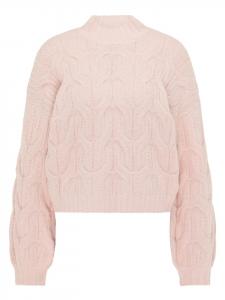 MyMo Женский вязаный свитер пыльно-розового цвета