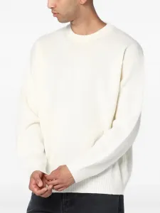 Свитер с круглым вырезом Roberto Collina, белый