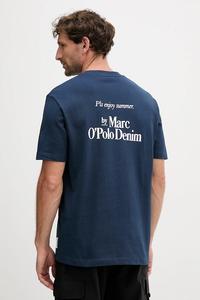 Хлопковая футболка Marc O'Polo, темно-синий