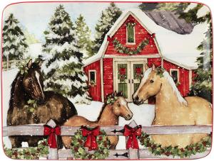 Certified International Homestead Christmas прямоугольное блюдо 40,6 см x 30,5 см, мультиколор, большое