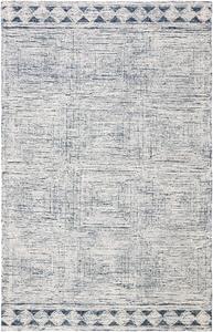 SAFAVIEH Abstract Collection ковер 336 x 458 см большого размера - Ivory & Navy, ручной работы из шерсти, идеально для помещений с высокой проходимостью в гостиной, спальне (ABT349N)