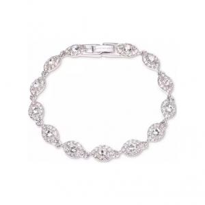 Givenchy Кристалл, браслет из белого кристалла унисекс серебро