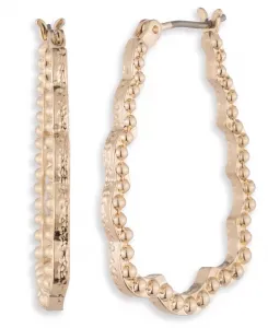 Серьги-Кольца в форме гребешка Marchesa, gold