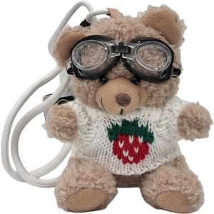 Плюшевый кулон Pilot Bear Dolls высотой 11 см ROUERXIONG, белый