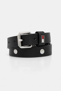 Кожаный ремень Tommy Jeans, черный