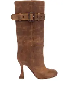Сапоги с пряжками Moschino, коричневый