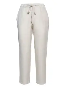 Брюки с завязками на талии Barba, белый