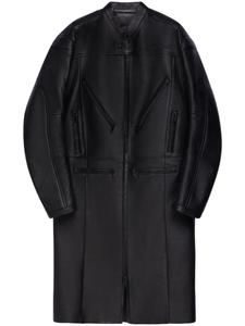 Пальто с тисненым логотипом Courrèges, черный