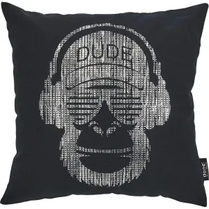 Декоративная подушка Обезьянка с эффектным принтом, наволочка без наполнителя, 1 штука Done., Silberfarben + bedruckt