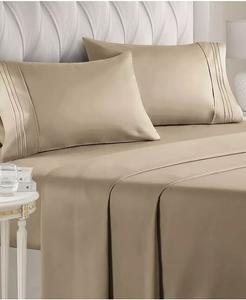 Твердый комплект листов из микрофибры с глубокими карманами CGK Unlimited, бежевый