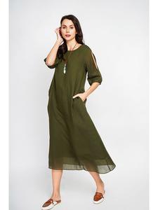 Платье до колена ASSUILI, хаки