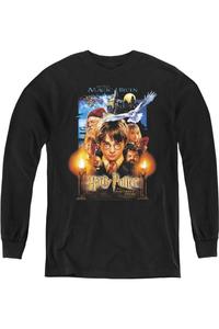 Футболка с длинным рукавом для подростков с постером из фильма "Гарри Поттер" Gildan, черный