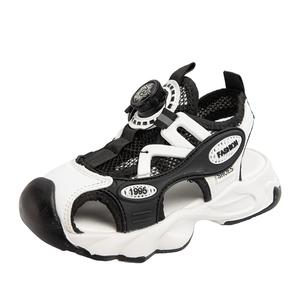 Детские сандалии с низким верхом, нескользящие, износостойкие, дышащие RHOBESAM, черный