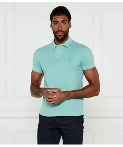 Футболка поло Slim fit Polo Ralph Lauren, зеленый