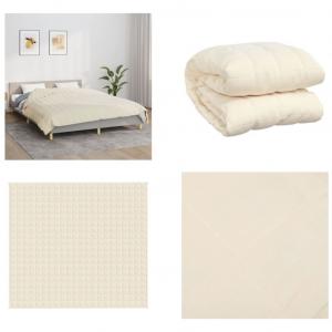 VidaXL Утяжеленное одеяло Светло-кремовый 200х220 см 13 кг Ткань - Утяжеленное одеяло - Утяжеленные одеяла - Утяжеленное одеяло - Одеяло, бежевый