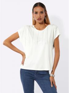 Рубашка с короткими рукавами цвета экрю creation L