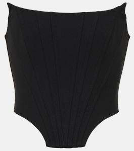 Укороченный топ из смесовой шерсти Giuseppe di Morabito, черный