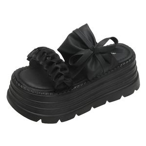 Тапочки-слайды женские с противоскользящей подошвой Alxnan, Black