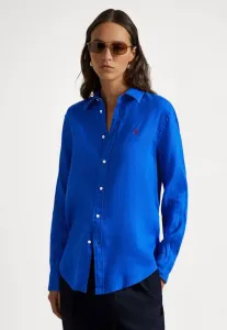 Классическая рубашка с длинными рукавами и пуговицами спереди, блузка на пуговицах. Polo Ralph Lauren, Heritage Blue