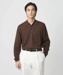 Хлопковая трикотажная рубашка-поло United Arrows, цвет Dk Brown