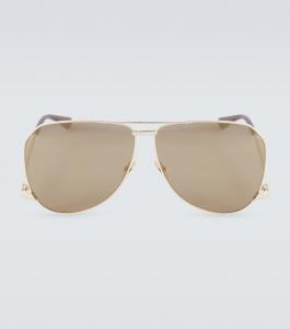 Солнцезащитные очки-авиаторы sl 690 Saint Laurent, желтый