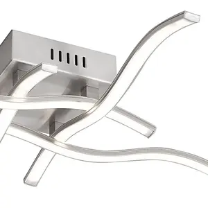 Потолочный светильник WAVE LED-панель 1 шт. теплый белый LED Just Light, Edelstahlfarben