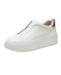 Слипоны на платформе из кожи или замши Linea Paolo, белый