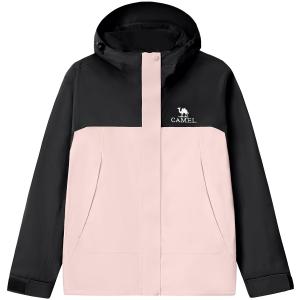 Всепогодная Водостойкая Ветрозащитная Дышащая Теплая Ветровка Женская CAMEL, Фантом Блэк/Вуд Пёрпл
