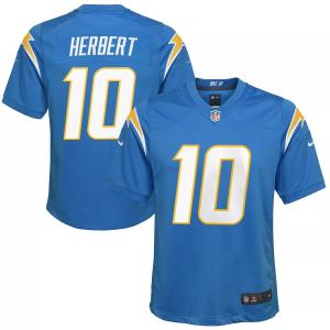 Молодежный игровой трикотаж Nike Justin Herbert Powder Blue Los Angeles Chargers Nike