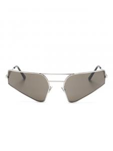 Солнцезащитные очки в большой оправе Rick Owens, серебряный