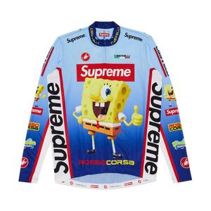 Джерси Supreme x Spongebob Squarepants x Castelli Long-Sleeve Cycling Jersey, Blue